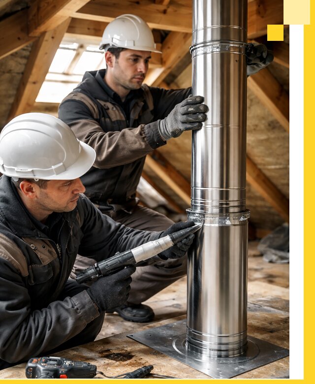 Монтаж дымоходов для каминов в Иркутске с гарантией качества