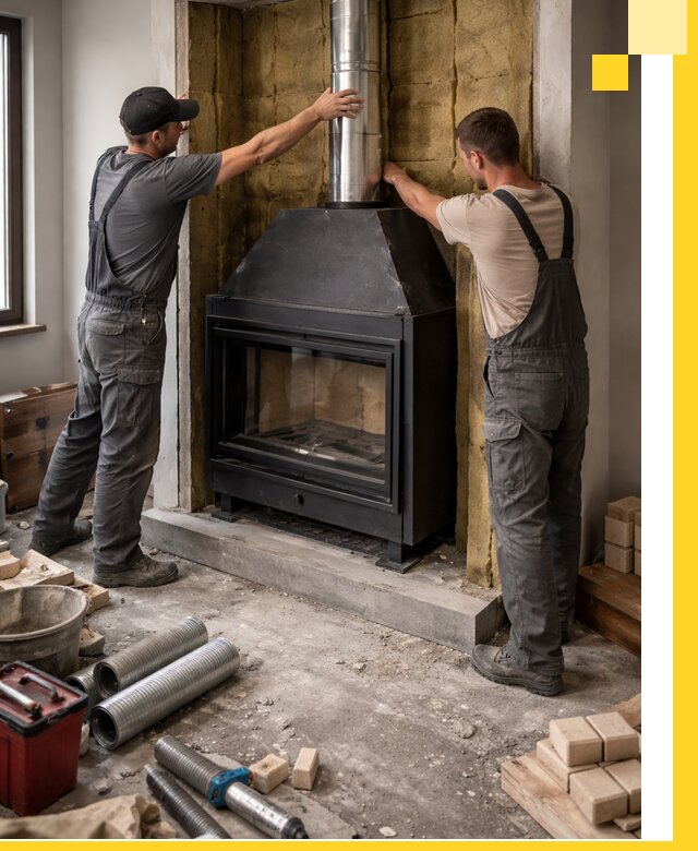 Изготовление и монтаж закрытых каминов в Иркутске под ключ