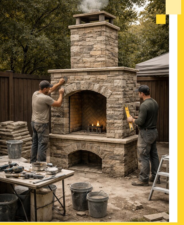 Проектирование и установка уличных каминов в Иркутске