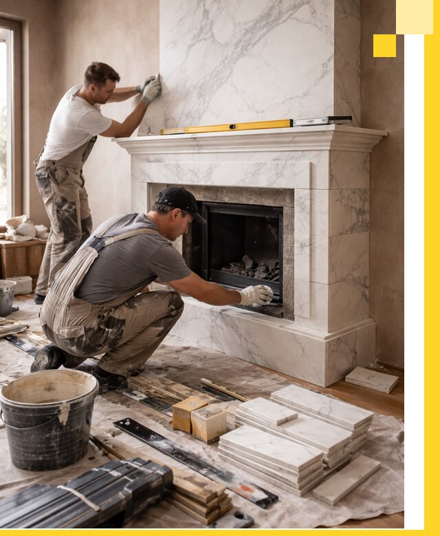 Отделка каминов в Иркутске качественные облицовочные работы