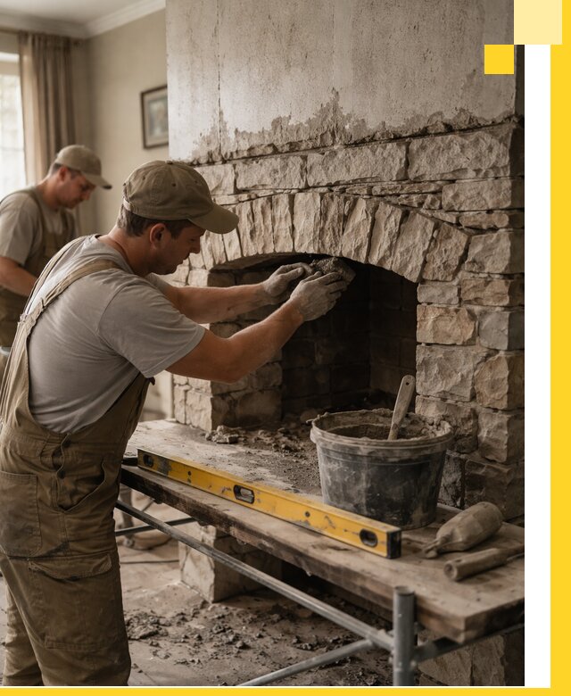 Изготовление каминов под ключ в Иркутске, монтаж и отделка