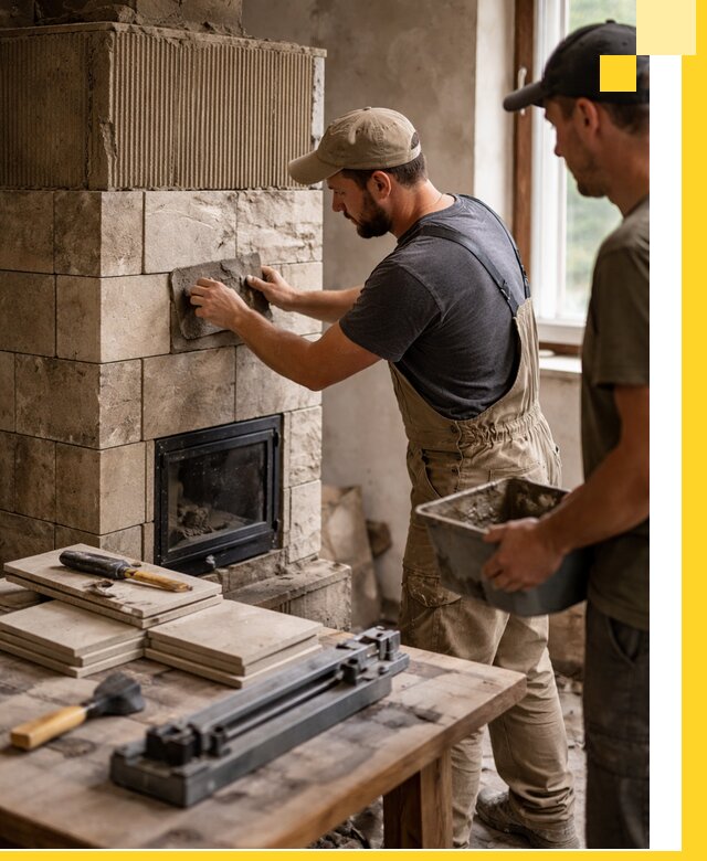 Профессиональная облицовка печей в Иркутске: керамика и камень