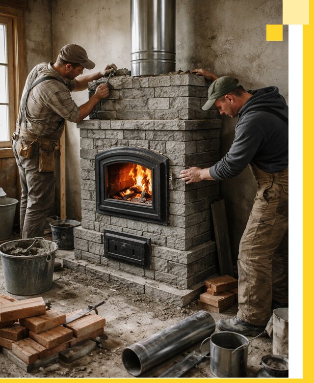 Производство, поставка и монтаж дровяных печей в Иркутске