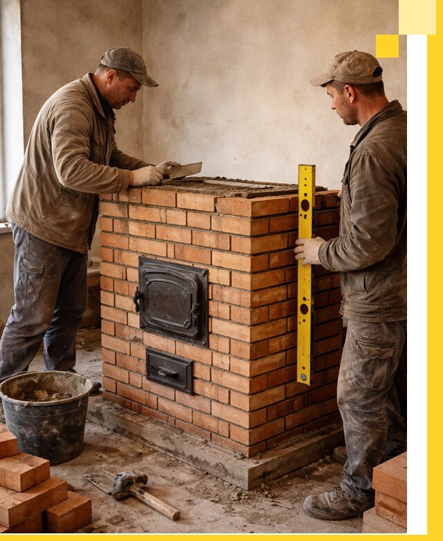 Отопительные печи под ключ в Иркутске, установка и сборка