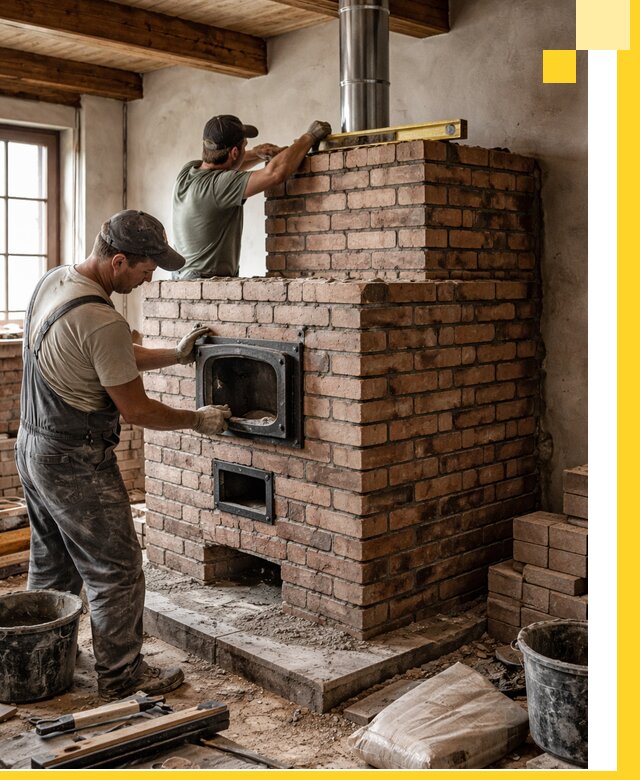 Печи для загородного дома под ключ в Иркутске — монтаж и сервис