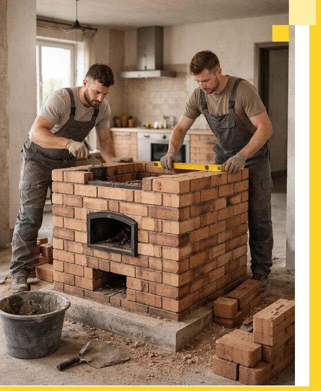 Установка и монтаж печей в частном доме в Иркутске под ключ