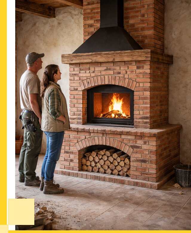 Печи камины из кирпича в Иркутске от 125028 р. | ЭриданРкт