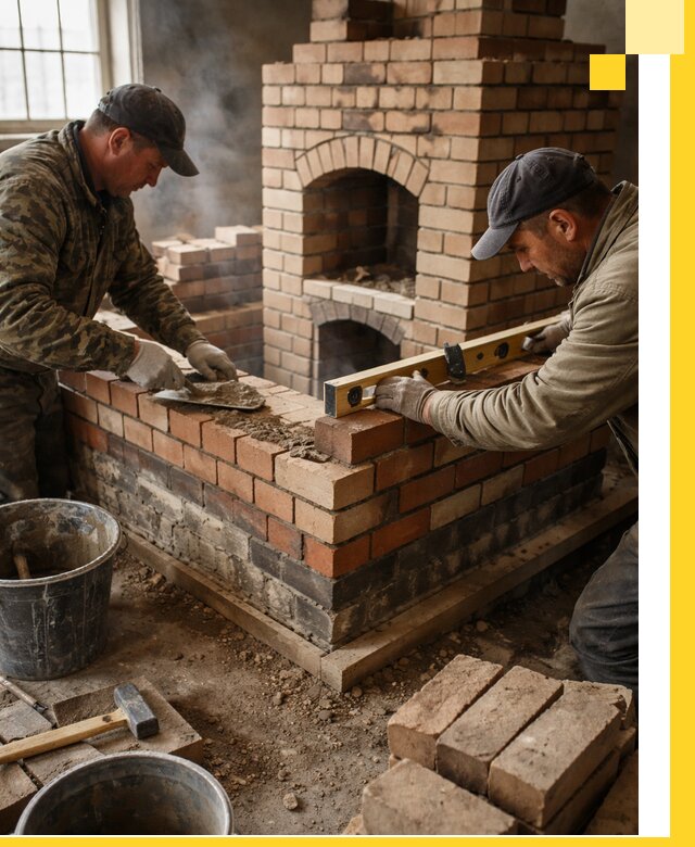 Изготовление и монтаж печей и каминов из кирпича в Иркутске