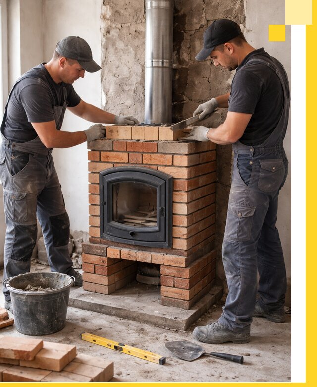 Монтаж печи камина под ключ в Иркутске с гарантией и пусконаладкой