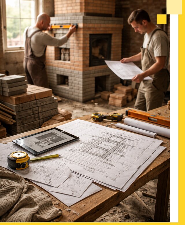 Проекты печей и каминов с индивидуальным дизайном в Иркутске