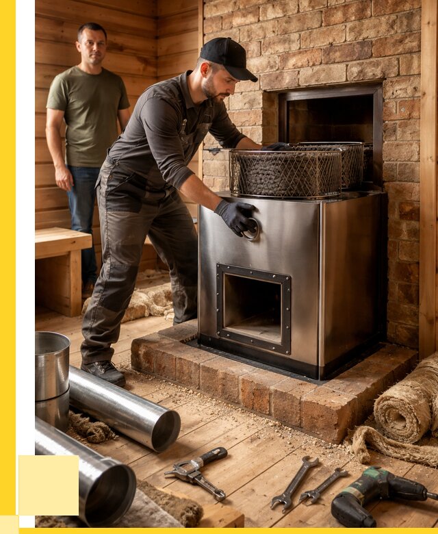 Монтаж банных печей под ключ в Иркутске от 18754 р., ЭриданРкт