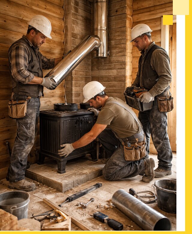 Профессиональный монтаж банных печей и дымоходов в Иркутске