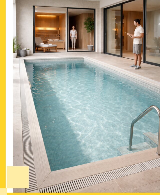 Отделка бассейна пленкой ПВХ в Иркутске от 3647 р. - ЭриданРкт