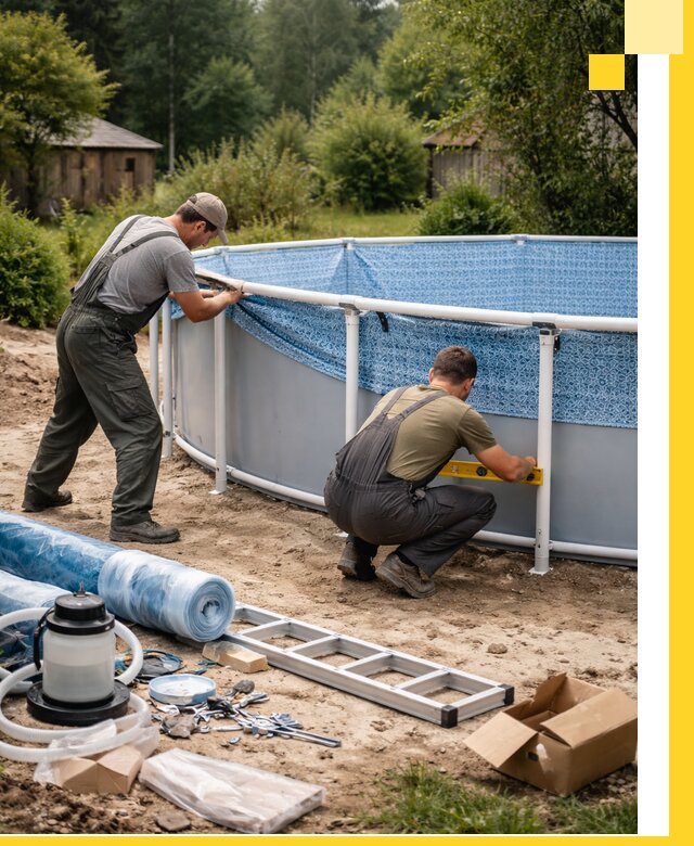 Установка и монтаж каркасных бассейнов в Иркутске под ключ