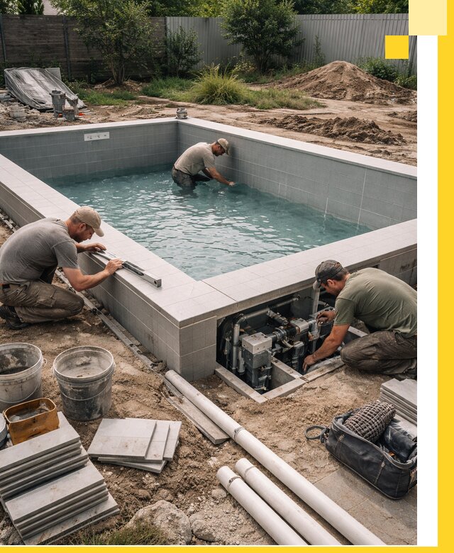 Строительство и монтаж бассейнов для дачи под ключ в Иркутске