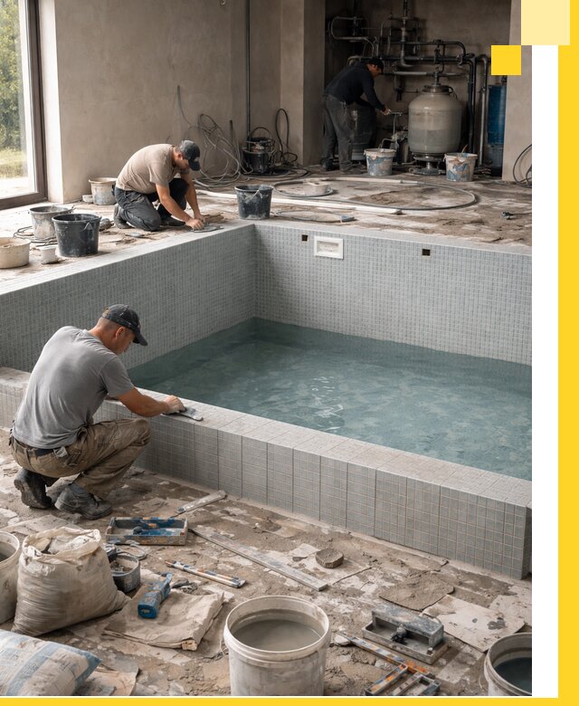 Строительство и монтаж бассейнов в помещении в Иркутске