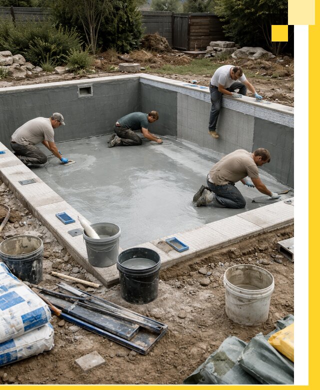 Изготовление и монтаж чаши бассейна под ключ в Иркутске