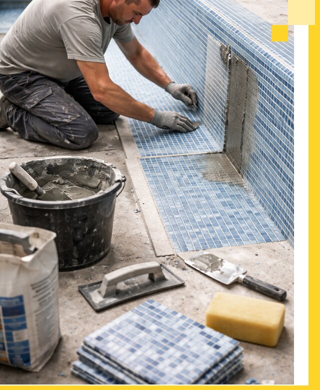 Укладка и ремонт мозаики для бассейнов под ключ в Иркутске