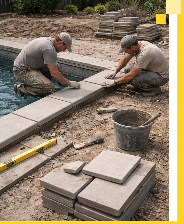 Установка и изготовление копингового камня для бассейнов в Иркутске