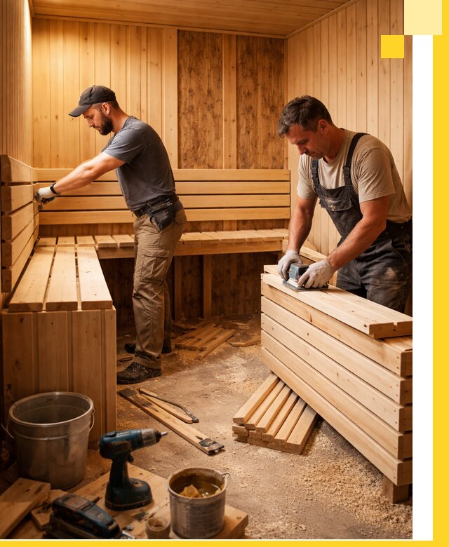 Профессиональный комплексный ремонт саун под ключ в Иркутске