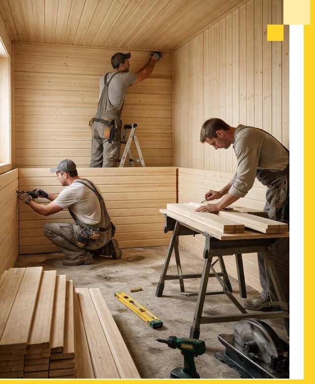 Обшивка саун в Иркутске из натуральной древесины под ключ