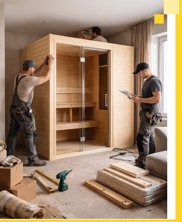 Установка и благоустройство саун в квартире в Иркутске