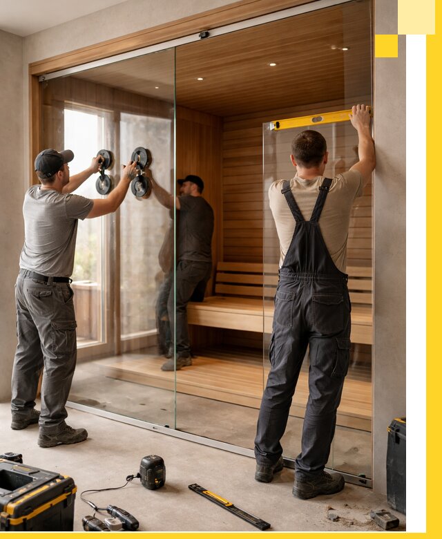 Производство и монтаж стеклянных саун под ключ в Иркутске