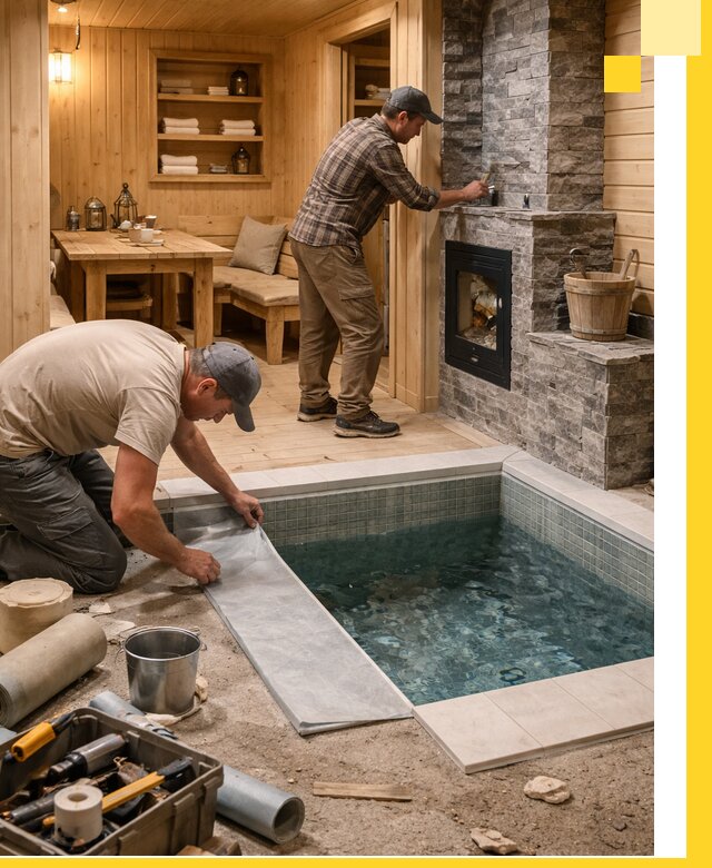 Строительство бань с комнатой отдыха под ключ в Иркутске