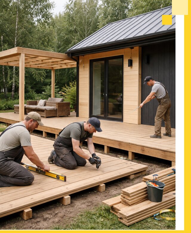 Строительство бань с террасой и бассейном под ключ в Иркутске