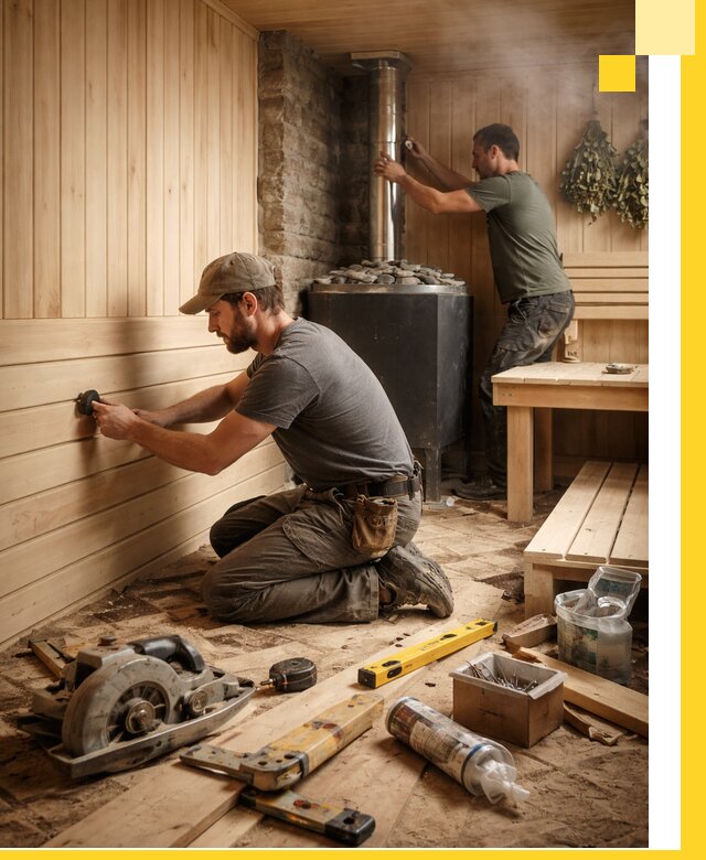 Полное строительство и оснащение парных под ключ в Иркутске