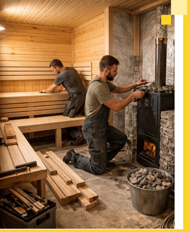 Дизайн и строительство интерьеров бань под ключ в Иркутске