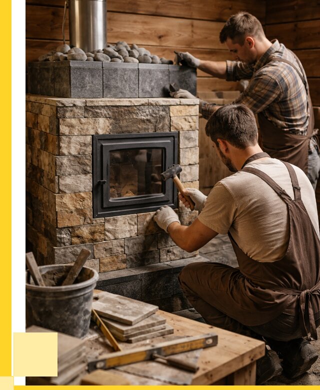 Облицовка банной печи в Иркутске от 15629 р. | ЭриданРкт