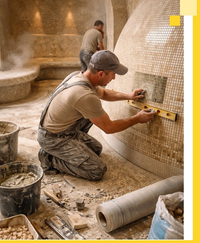 Хамам под ключ в Иркутске: проектирование, строительство, отделка