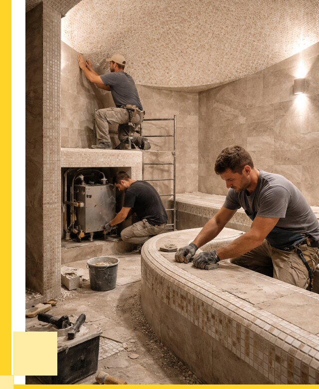 Монтаж хамамов под ключ в Иркутске от 260475 р. ЭриданРкт