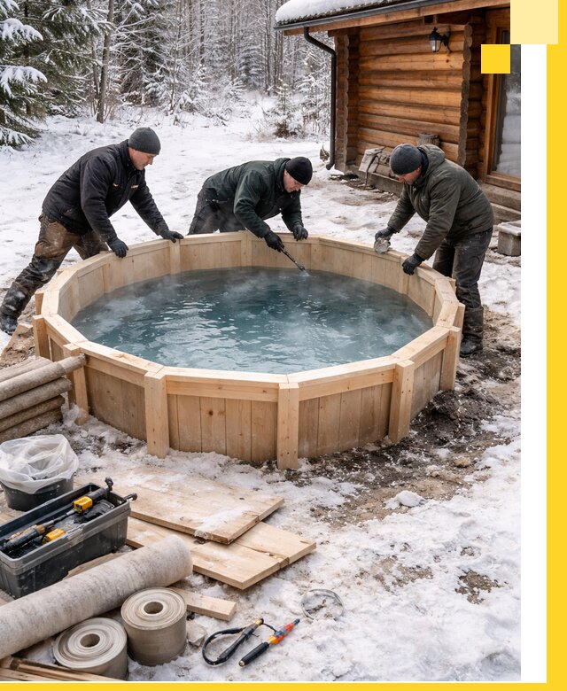 Изготовление и установка ледяных купелей под ключ в Иркутске